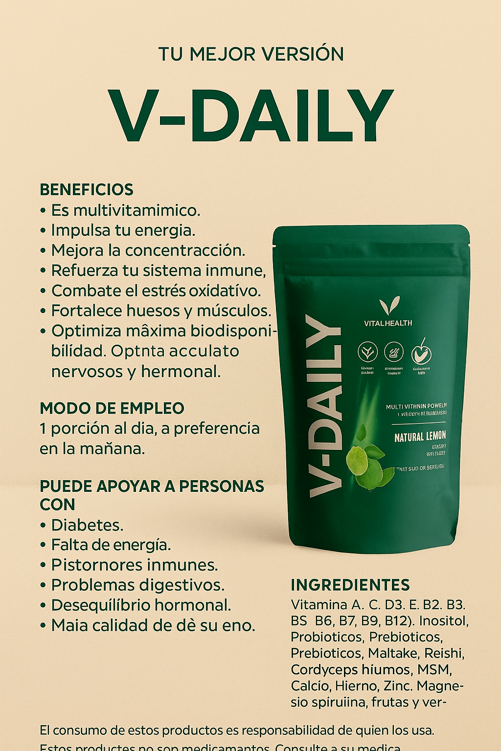 Multivitamínico shot de Energía